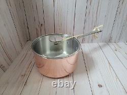 New Mauviel 1830 Tri-ply 7-Piece Copper Stainless Steel Cookware Set France Made