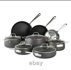 New MetalCrafters All-Clad HA1 Stainless Steel NonStick 13-Piece Cookware Set
