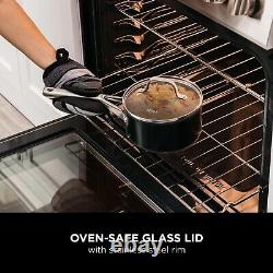 Ninja ZEROSTICK Essentials Cookware 3-Piece Saucepan Set with Glass Lids