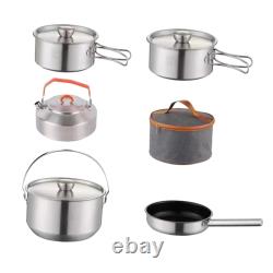Of Camping Cookware Outdoor Pot Lightweight Stainless Steel Cookware Set
