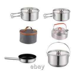 Of Camping Cookware Outdoor Pot Lightweight Stainless Steel Cookware Set