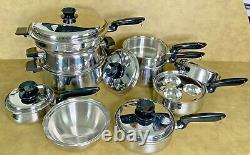 PERMANENT Cookware Waterless 18 Pc Set 5-Ply Multi-Core T304 Stainless USA MINT