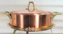 Paul Revere Ware USA Solid Copper Pot 2 QT Bicentennial Fondue Set Casserole Pan