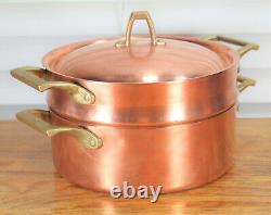 Paul Revere Ware USA Solid Copper Pot 2 QT Double Boiler Pan Limited ED Rare VTG