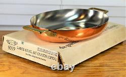 Paul Revere Ware USA Solid Copper Pot Oval Skillet Fry Fish Pan Bicentennial VTG