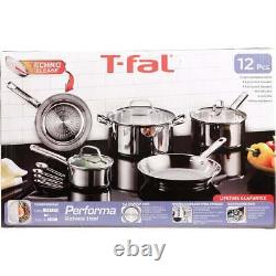 Performa Stainless Steel Cookware Set (12-Piece) E760SC84 T-Fal E760SC84