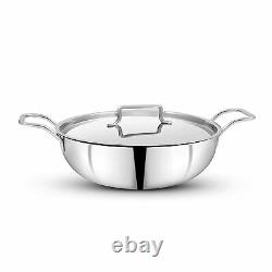 Pigeon Estilo Stainless Steel Cookware Set- Silver, 9 Pcs, Wok, Frypan, Tope