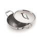 Platinum cookware Tri-Ply Stainless Steel Deep Kadhai 30cm with Lid