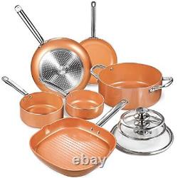 Pots and Pans Set Nonstick Cookware Set with Stainless Steel Handles Frying P