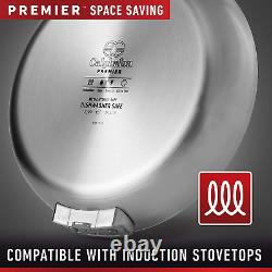 Premier Space-Saving Stainless Steel Pots and Pans, 10-Piece Cookware Set
