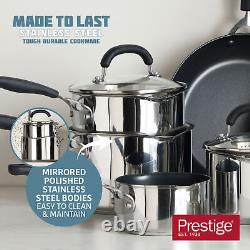 Prestige Made to Last Cookware Set with Soft Grip Silicone Handles Pack of 5