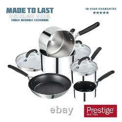 Prestige Made to Last Cookware Set with Soft Grip Silicone Handles Pack of 5