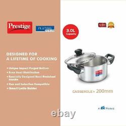 Prestige Platina Popular Stainless Steel Cookware 200 mm 3 Litres