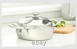 Princess House VIDA SANA 5-PLY STAINLESS STEEL COOKWARE 2.5-Qt. Casserole 5561