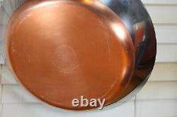Rare Pre-1968 Copper Clad Bottom Revere Ware Patio Institutional Pot Fry Pan 12