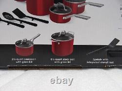 Red Foodi NeverStick Essential 11 Piece Cookware Set Red C19600RD