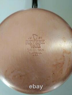 Revere Ware Copper Bottom 17 Piece Set Vintage Pots & Pans Cookware