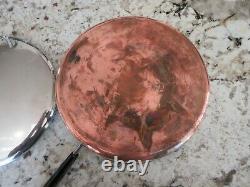 Revere Ware Copper Clad Bottom 12 Chicken Fryer Pot Pan Skillet Straight Sides