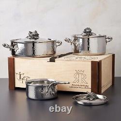 Ruffoni Induction Opus Prima Set Cookware 6 Pieces IN Box Of Wood