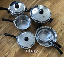 SALADMASTER 18-8 Tri-Clad Stainless Steel Cookware Set 10 Pieces