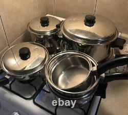 SALADMASTER 18-8 Tri-Clad Stainless Steel Cookware Set 10 Pieces