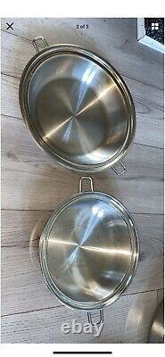 SALADMASTER Cookware Set Stainless Steel. Small And Medium Size Pan With Handle