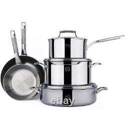 SAVEUR SELECTS 8-piece Tri-ply Stainless Steel Cookware Set New