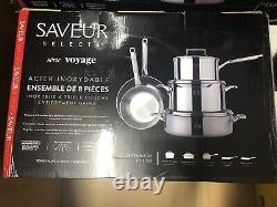 SAVEUR SELECTS 8-piece Tri-ply Stainless Steel Cookware Set New