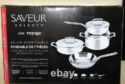 SAVEUR SELECTS Voyage Series Tri-Ply Stainless Steel 7-Pc. Cookware Set $599