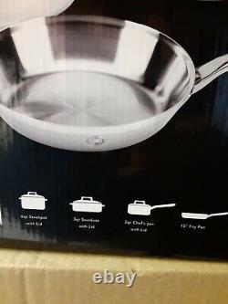 SAVEUR SELECTS Voyage Series Tri-ply Stainless Steel 18/10 7-Pc. Cookware Set