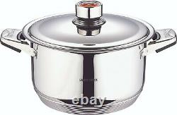 SWISS INOX 19 Pc Stainless Steel Cookware Set Fry Pots Pans Saucepan Casserole