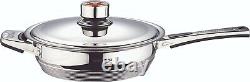 SWISS INOX 19 Pc Stainless Steel Cookware Set Fry Pots Pans Saucepan Casserole
