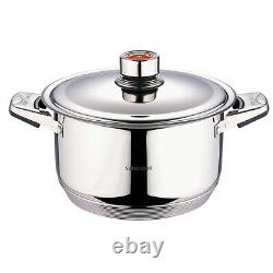 SWISS INOX 19 Pc Stainless Steel Cookware Set Saucepan Casserole Frying Pan Pots