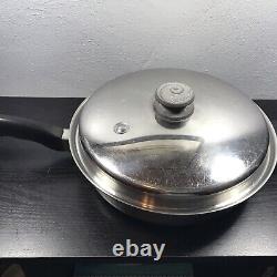 SaladMaster 18/8 Tri-Clad Stainless Steel 6 Qt Pan 11 Skillet Vapo Lid Dome