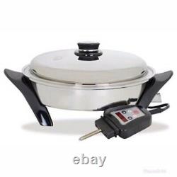 Saladmaster 12 (30.4cm) Electric Oil Core Skillet 220V. Waterless Cookware