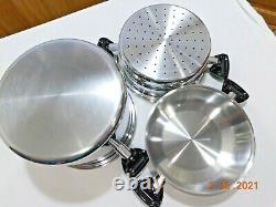 Saladmaster T304s 10 Qt Stock Pot Steamer & LID 5 Ply Waterless Cookware
