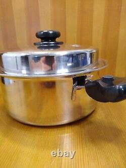 Saladmaster XP7 316L Surgical Stainless Steel 5 Qt Roaster Stock Pot withLid VGUC