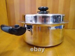Saladmaster XP7 316L Surgical Stainless Steel 5 Qt Roaster Stock Pot withLid VGUC