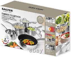 Salter BW06746 5 Piece Timeless Collection, Cookware Set Includes 16, 18, 20 Cm