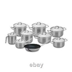 Silampos Professional Tejo 17 Pc. Stainless Steel Cookware Set Made In Portugal
