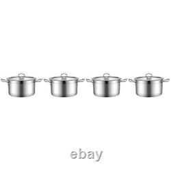 Soup Pot Stainless Steel Cookware Big Pots for Cooking Right Angle