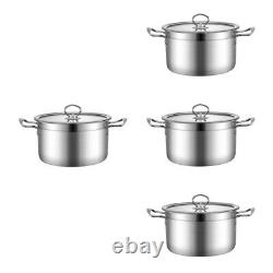 Soup Pot Stainless Steel Cookware Big Pots for Cooking Right Angle