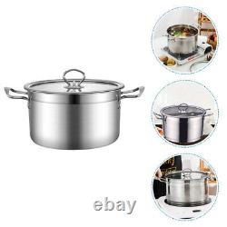 Soup Pot Stainless Steel Large for Cooking Camping Cookware Gumbo