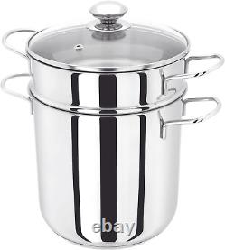 Speciality Cookware JA80 Extra Large 5.2L Stainless Steel Pasta Pot with Drainer
