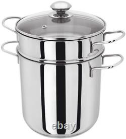 Speciality Cookware JA80 Extra Large 5.2L Stainless Steel Pasta Pot with Drainer