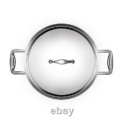 Stahl Triply Stainless Steel Kadai with Lid Stainless Steel Cookware 22 cm