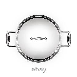 Stahl Triply Stainless Steel Kadai with Lid Stainless Steel Cookware 24 cm