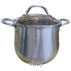 Stainless Steel 6Pc Kitchen Cookware Stockpot Casserole Pot Set With Glass Lids