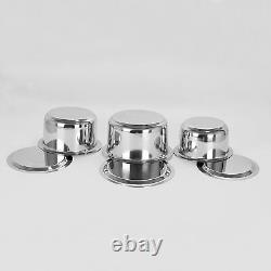 Stainless Steel Cookware Set With Lid, 1L, 1.4L, 1.8L, 3 Piece (White)