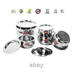 Stainless Steel Cookware Set With Lid, 5 Piece